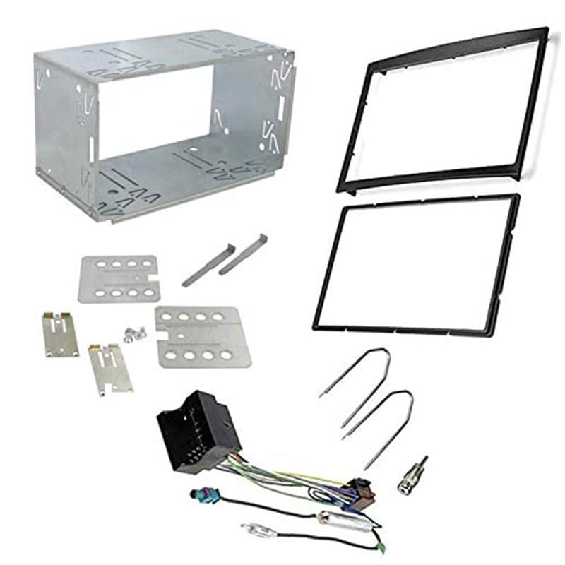Sound-way Kit Montage Cadre de Radio Adaptateur Autoradio 2 DIN Compatible avec Peugeot C2 C3 207 307 Expert Partner, Fiat Scudo
