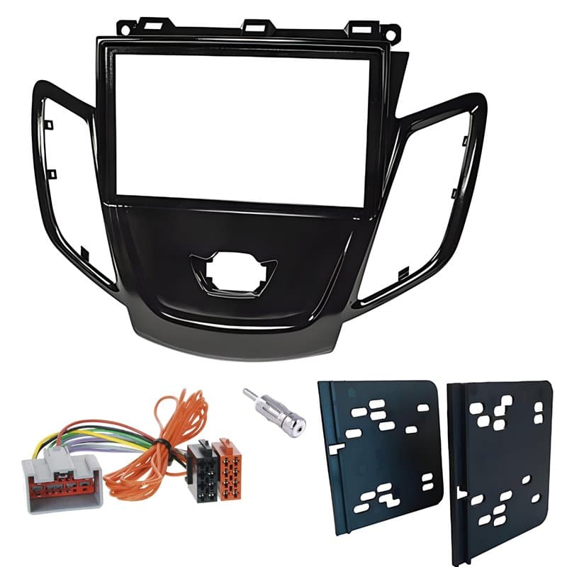 Sound-way Kit de Montage Autoradio, Façade Cadre de Radio 2 DIN, Adaptateur Compatible avec Ford Fiesta 2008-2017