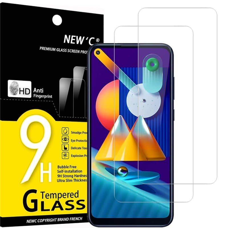 NEW'C Lot de 2, Verre Trempé pour Samsung Galaxy A11, M11, Film Protection écran efficace contre les Rayures - sans Bulles - Ult