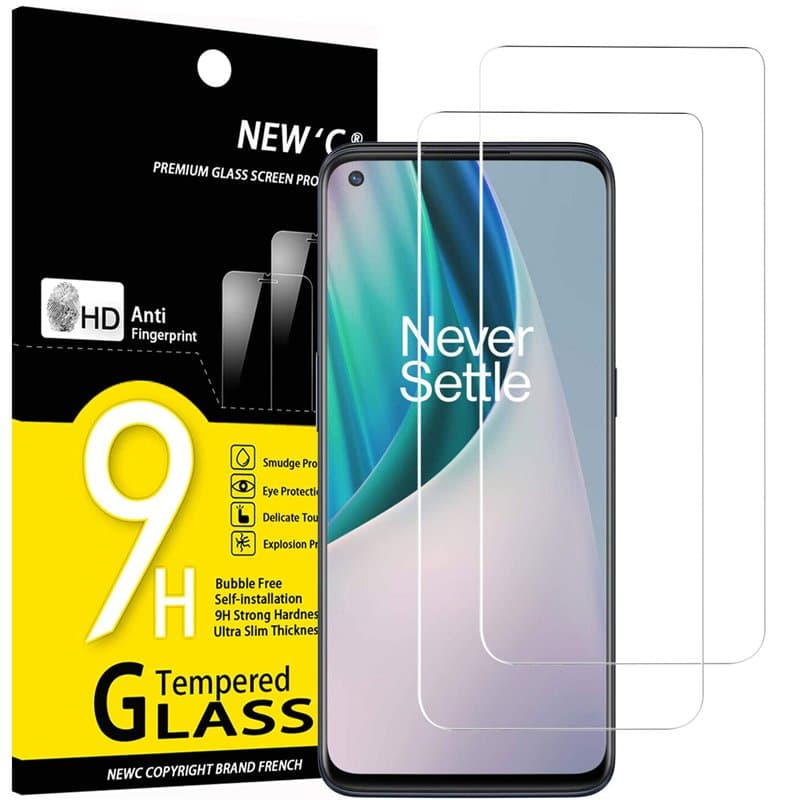 NEW'C Lot de 2, Verre Trempé pour OnePlus Nord N10 5G, Film Protection écran efficace contre les Rayures - sans Bulles - Ultra R
