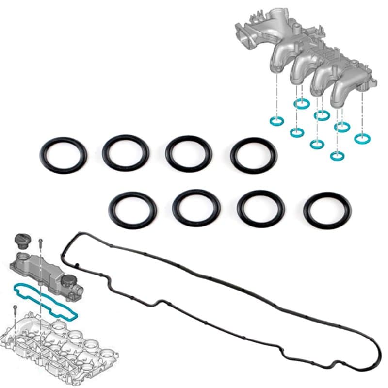 Kit joints collecteur admission motorisation 1.6 HDi TDCi DV6 compatible pour 207, 308, C3, C4, Focus, Fiesta, C-Max, V50, Mazda