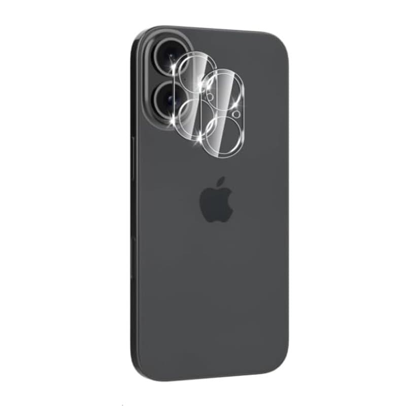 HQ-CLOUD® Lot de 2 Protection Objectif Caméra Arrière en Verre Trempé Pour iPhone 16 (6,1 Pouces), Film en Verre Trempé 9H, Ultr