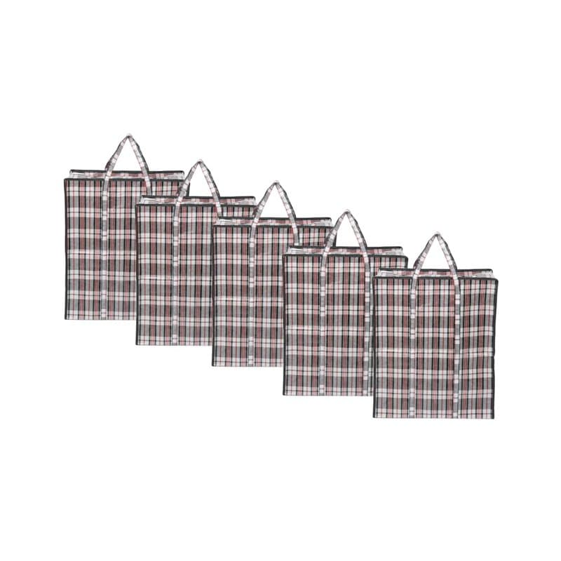 Lot de 5 Sacs de Rangement XXL 107L (55x30x65 cm) – Sacs de Transport et Stockage Robustes avec Poignées
