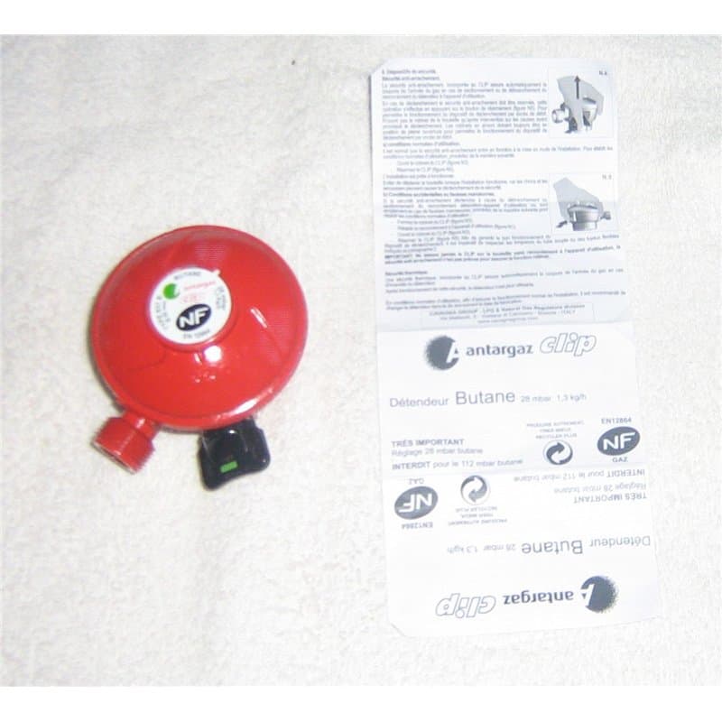 Antargaz Clip Detendeur BUTANE 28 mbar 1,3g/H diametre 20 CALYPSO ELFI