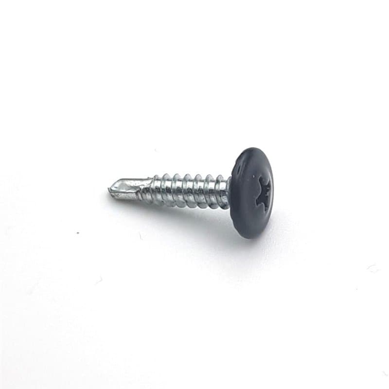 Vis autoperceuses 4,2x25 mm RAL 9005 noir foncé tête rondelle large Ph zinguées par 100