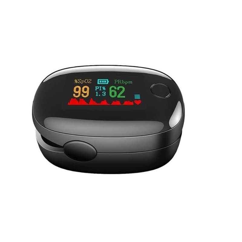 Oxymètre de Pouls de Doigt Professionnel Ecran LED Moniteur Portable Mesure la Saturation Oxygène Utilisation Domestique pour Fi