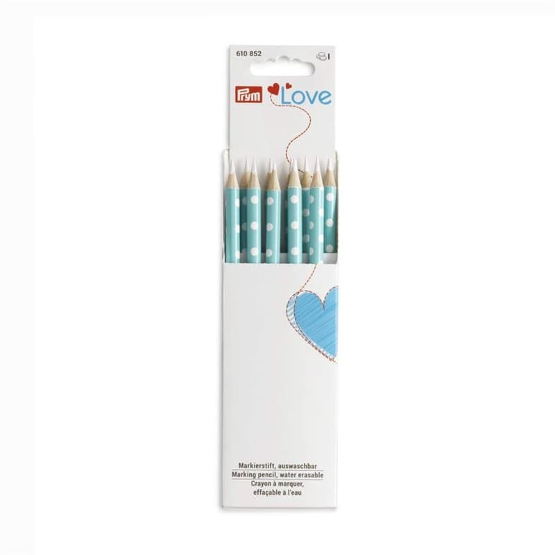 Prym 1 610852 Crayon à marquer Love menthe, marquage blanc, Plastique, Taille unique