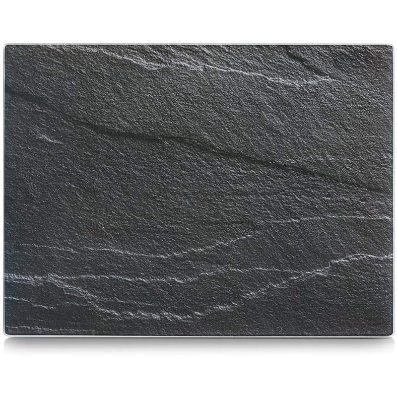 Zeller 26257 Ardoise Plaque de découpe Verre de Sécurité Gris 40 x 30 x 0,8 cm