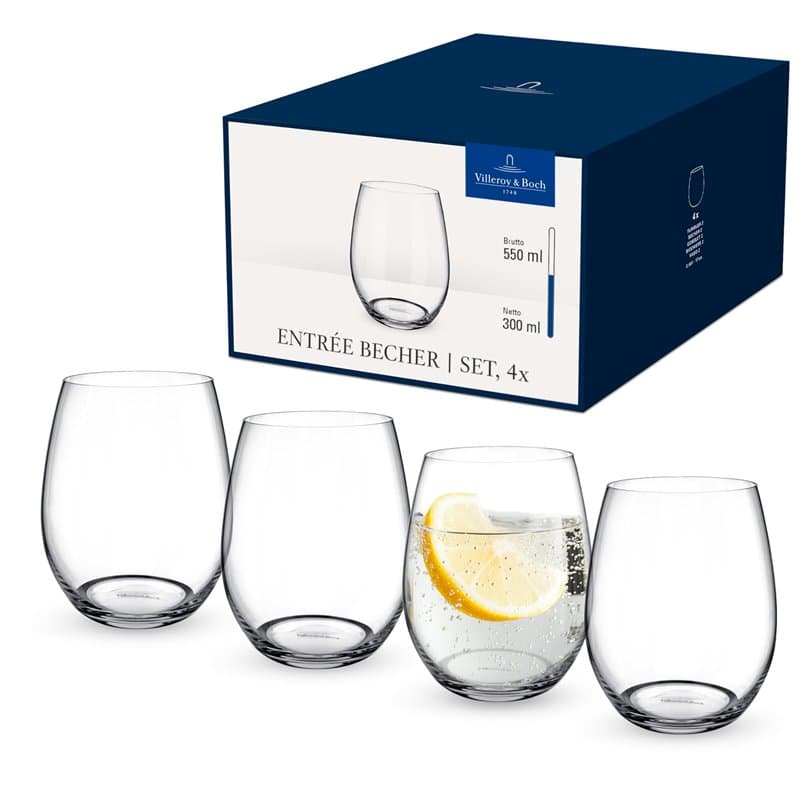 Villeroy & Boch - Entrée ensemble de 4 verres à eau, 480 ml, cristallin, transparent