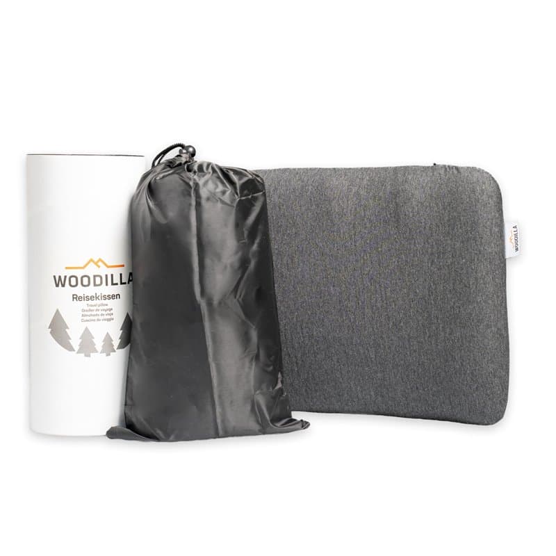 WOODILLA Oreiller de Voyage de, Dimensions 50x30x10 cm Oreiller en Mousse à mémoire de Forme avec Sac de Transport, Oreiller de