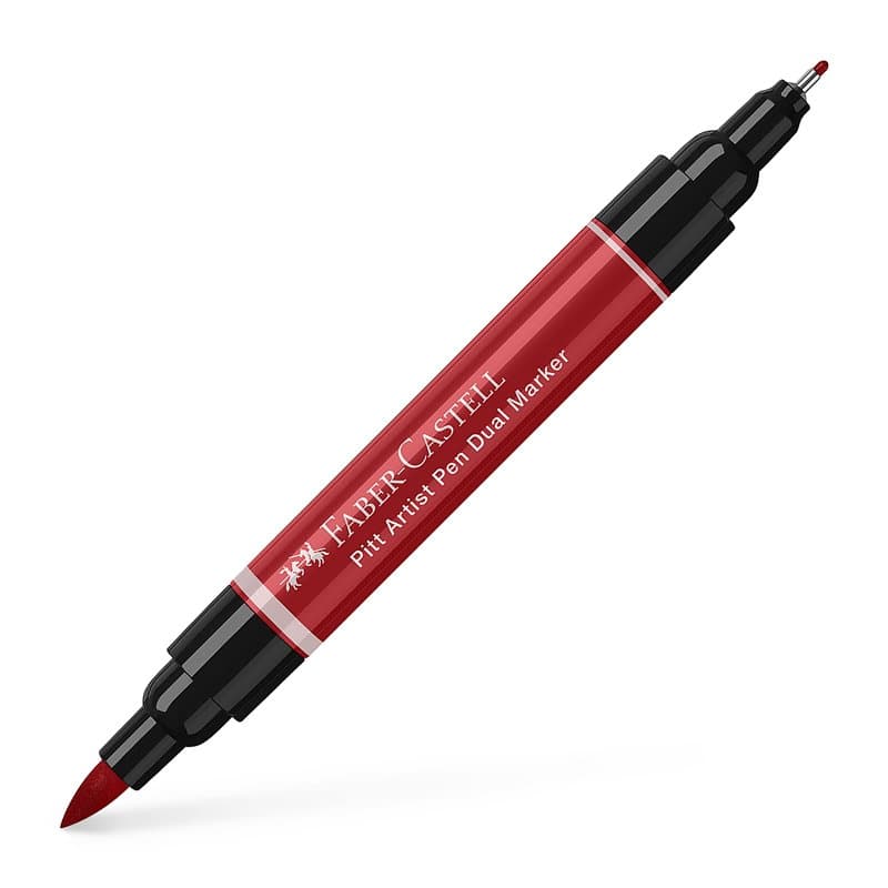 Faber-Castell PITT Marqueur double encre indienne Rouge écarlate profond