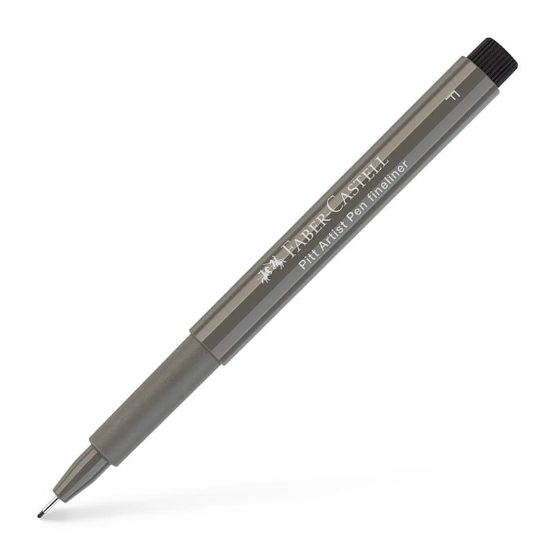 FABER-CASTELL 167273 - Stylo à encre de Chine Pitt Artist Pen - Pointe fine - Largeur de ligne F - 0,5 mm - Couleur 273 - Gris c