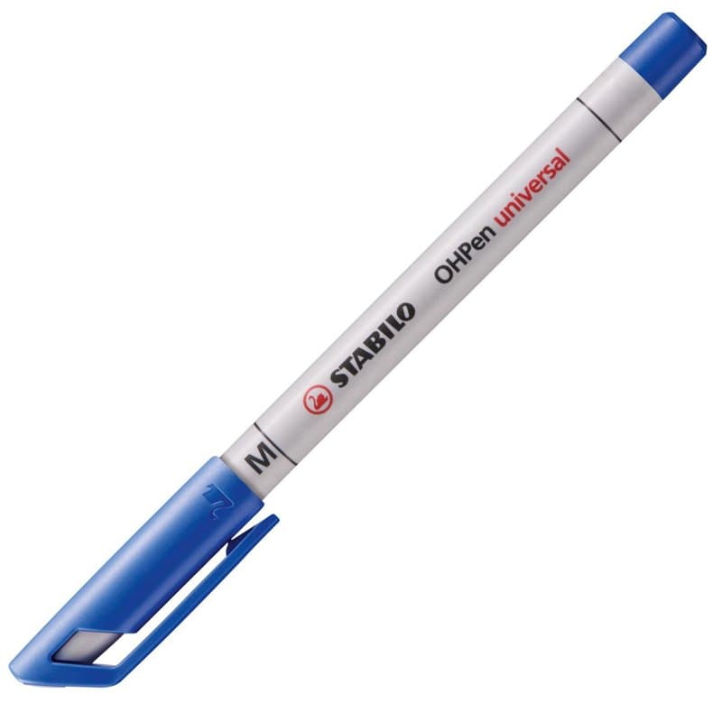 Marqueur effaçable- STABILO OHPen - 1 marqueur pointe 1 mm - bleu