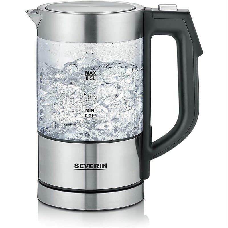 Bouilloire Severin WK 3458 Noir Acier inoxydable 1100 W 500 ml
