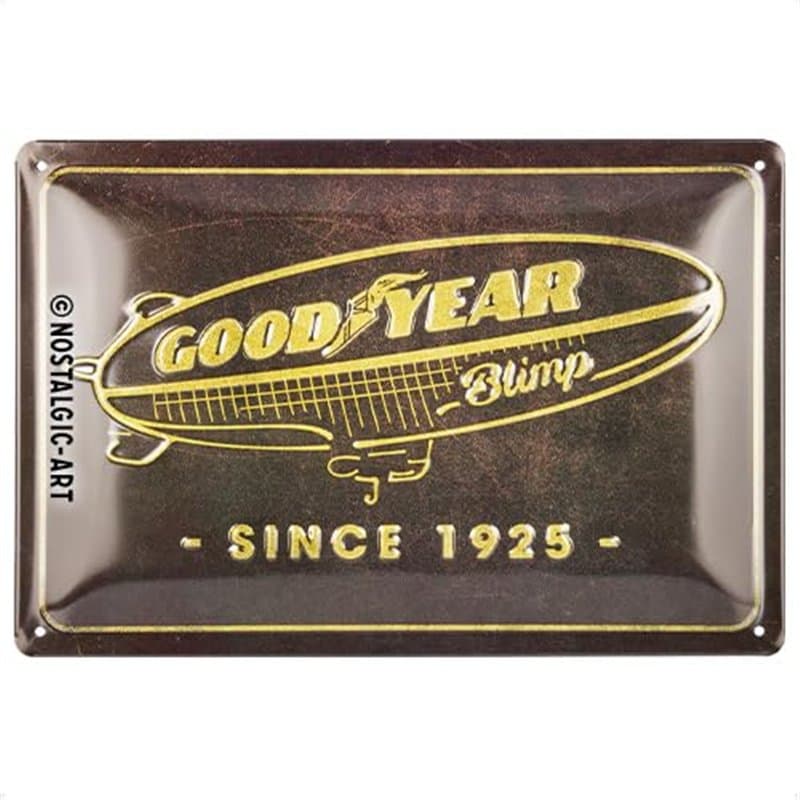 Nostalgic-Art Plaque rétro, 20 x 30 cm, Goodyear – Blimp since 1925 – Idée cadeau pour fans de moteur, Official License Product