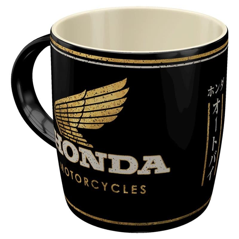 Nostalgic-Art Tasse à café, 330 ml, Honda MC – Motorcycles Gold – Idée de cadeau pour motards, Mug en céramique, Design vintage