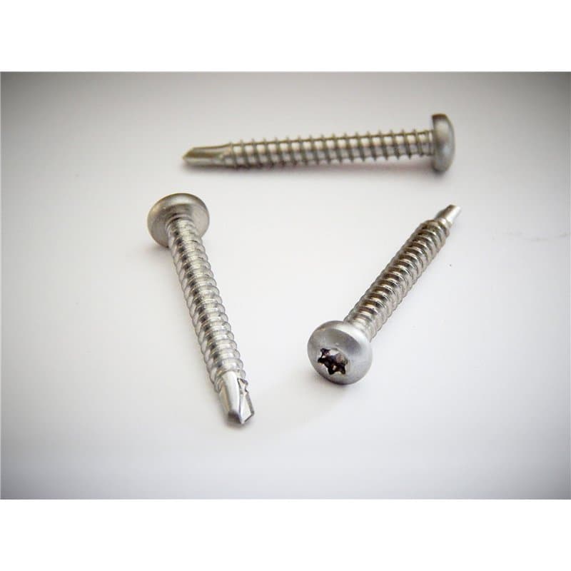 Lot de 100 vis autoperceuses 4.2 x 38 mm en acier inoxydable A2 avec tête mal autoperceur DIN 7504 M TX 20