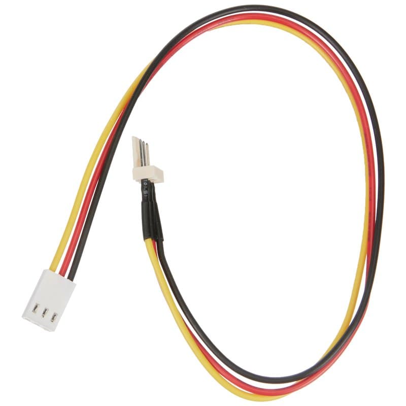 Goobay 93631 Rallonge de Câble Électrique Ventilateur PC, Prise Mâle/Femelle 3 Broches, 0.3m Longueur