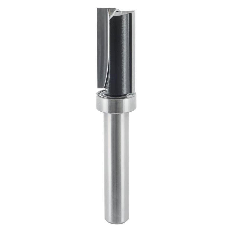 ENT 11653 Fraise pour affleurer droite Carbure, Queue (S) 8 mm, Diamètre (D) 12,7 mm, NL 25 mm, SL 32 mm, GL 62 mm, avec rouleme