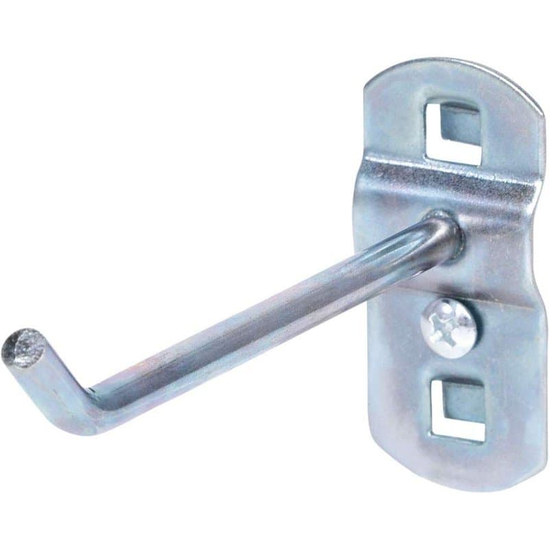 KS Tools 860.0805 - Crochet 45° 100mm Ø6mm - Epaisseur du plateau 1,5 mm - Vis de fixation inclus - Zingué