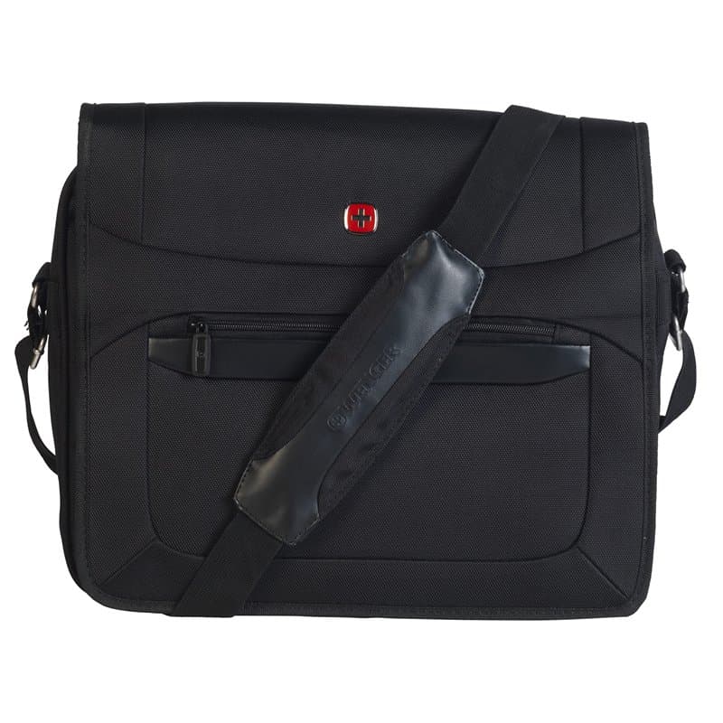 Wenger W73012292 16 Pouches Sacoche Ordinateur Portable, Business Sac à Bandoulière pour Tablette Netbook Livres Documents, Fent