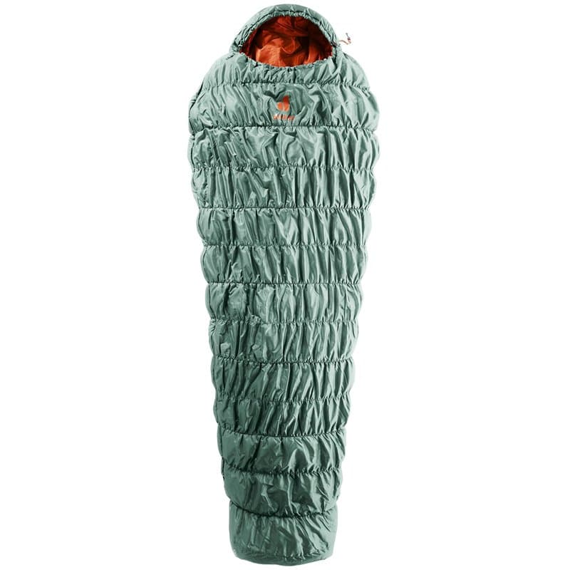 deuter Exosphere +4° Sac de Couchage Zip Left, Sage-Paprika, Regular