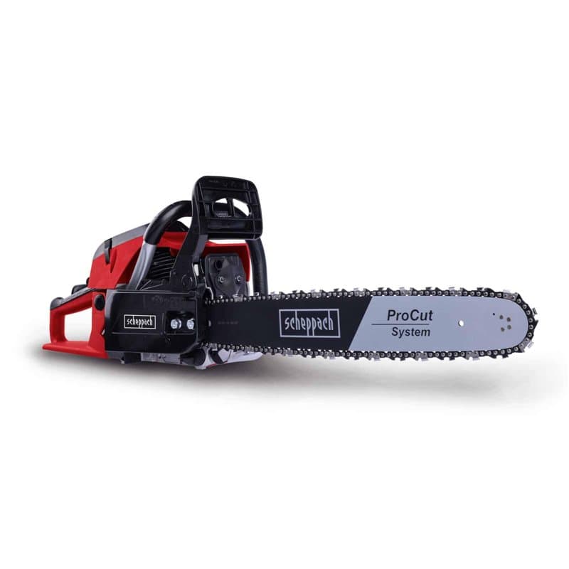 Scheppach Tronçonneuse thermique PCS56 - Tronçonneuse à essence - Moteur à essence 2 temps 3,1 CV / 2,3 kW - 56 cm3 - Guide-chaî