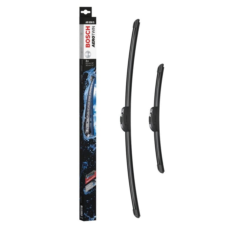 Bosch Balais d'Essuie-Glace Plats Aerotwin AR656S, Longueur: 650mm/360mm − 1 Paire de Balais avant