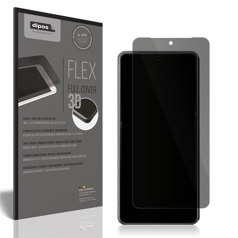 dipos FLEX 1x Protection écran de Confidentialité mat compatible avec Asus ROG Phone 9 FE, couverture d'écran 100%, compatible F