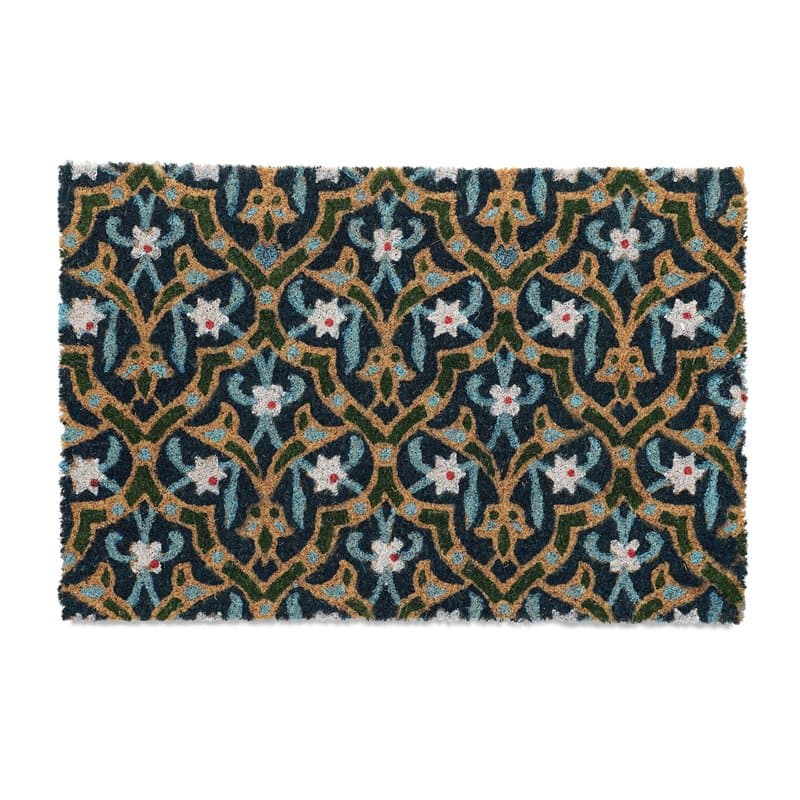 Relaxdays Paillasson en Fibres de Coco, Design Oriental, 40 x 60 cm, antidérapant, intérieur et extérieur, Multicolore