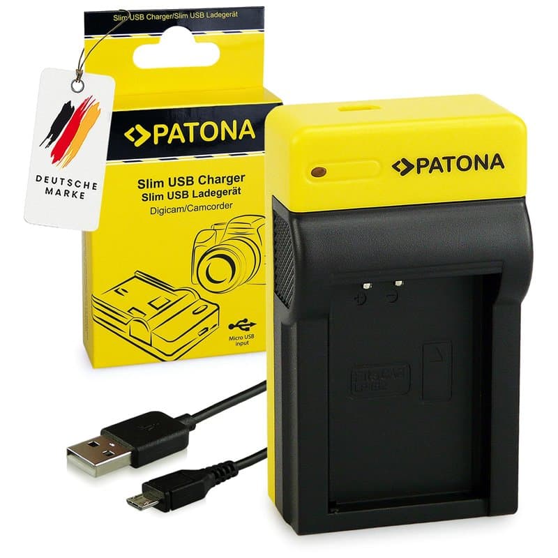 PATONA Slim Chargeur pour LP-E12 Batteries Compatible avec Canon EOS 100D Rebel SL1 EOS M M2 M10 M50 M100 M200 2 10 50 100 200 P