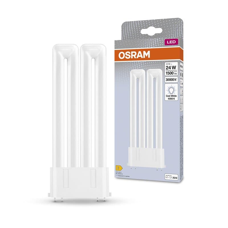 OSRAM DULUX LED F24 EM, 2G10, 12W, 1500LM, 4000K, couleur lumière blanche froide, remplacement de LED pour les lampes fluorescen
