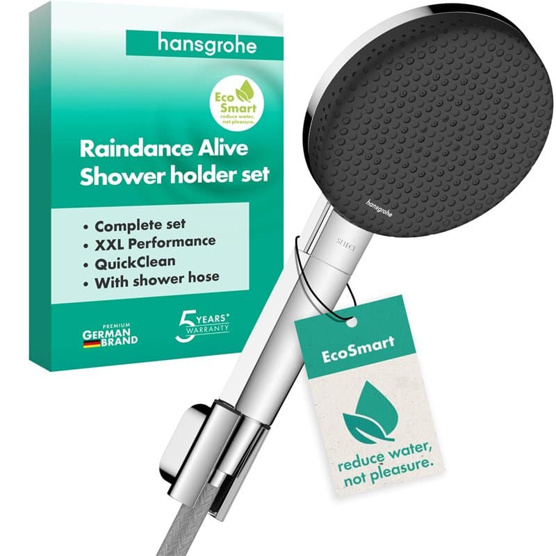 hansgrohe Raindance Alive Select S 24611000 Set de douche avec pommeau de douche à économie d'eau (EcoSmart, 3 types de jet dont