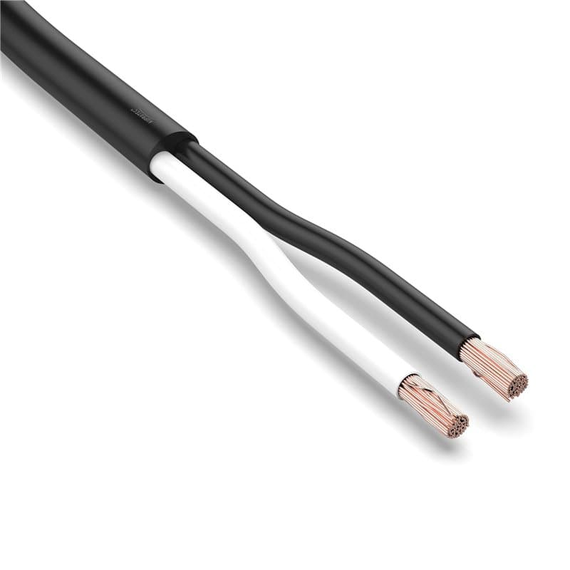 Auprotec Câble de véhicule 5 m - 2 x 1,0 mm² - Câble rond 2 fils noir/blanc - Câble électrique FLRYY - Pour remorque de voiture