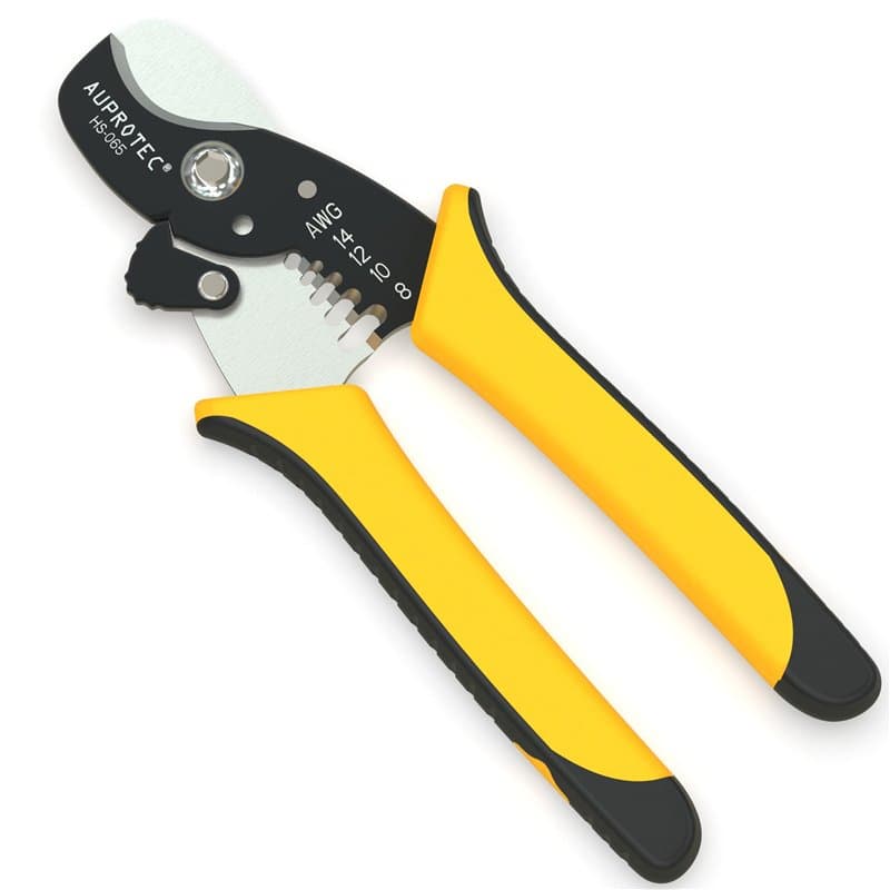 AUPROTEC Cisaille de câble jusqu'à 35 mm² avec pince à dénuder intégrée de 2,5 à 10 mm², coupe-câbles, pince à découper