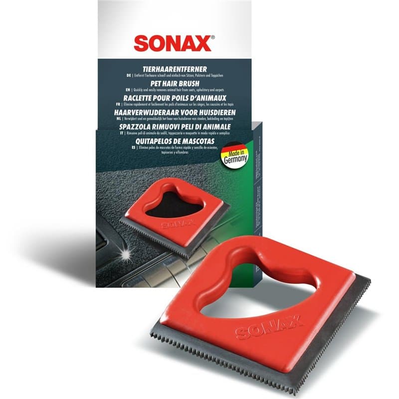 SONAX Raclette pour Poils d'animaux (1 pièce) élimine Rapidement et Facilement Les Poils d'animaux sur Les sièges, Les cuissins