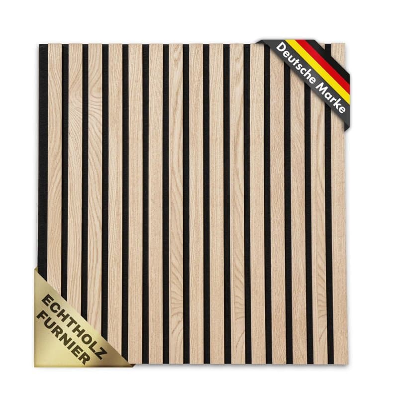 KARAT Panneaux acoustiques - Panneaux muraux avec placage en bois véritable pour une acoustique agréable dans la pièce - Mur à l
