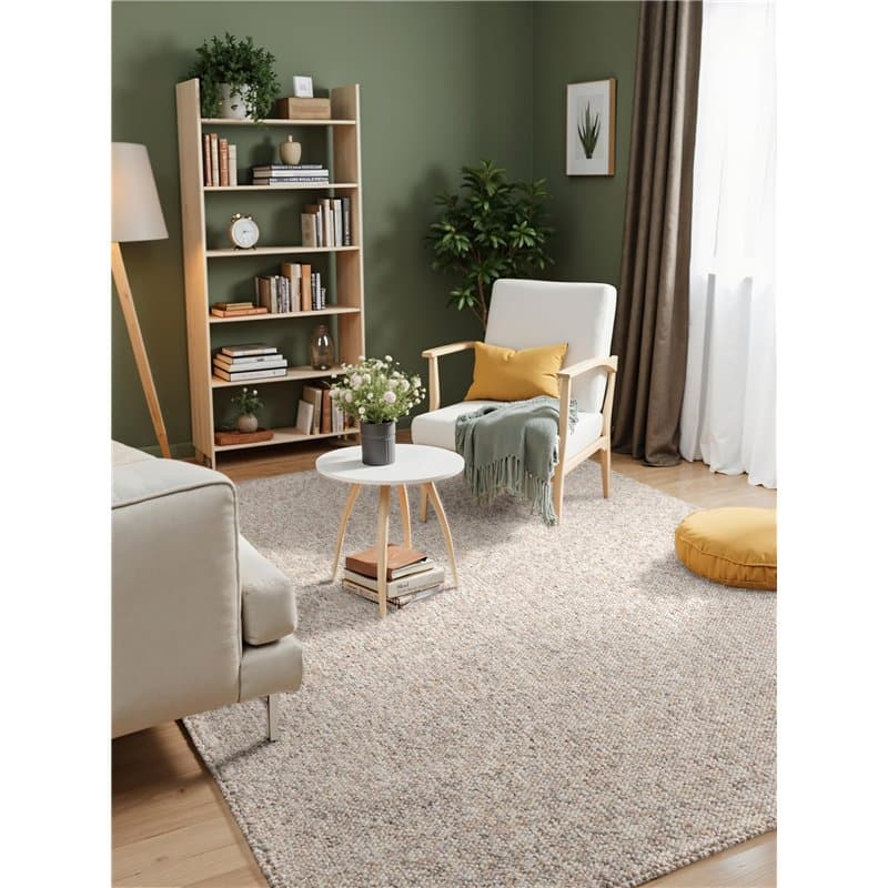 ELLE Decoration Rocco Tapis tissé Plat, Lavable en Machine, Aspect Laine, Durable et Durable, Moderne, Look scandinave, pour Sal