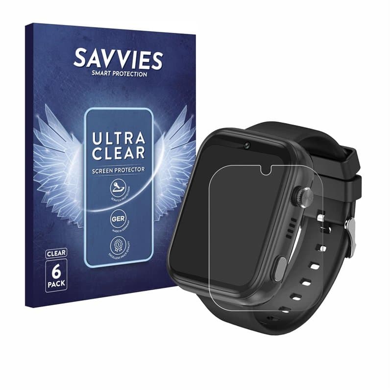savvies Protection Ecran pour Okyuk 4G Kids Smartwatch T45 (6 Pièces) - Film Protection Ultra Clair