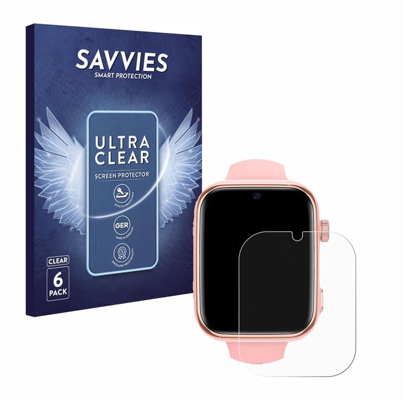 savvies Protection Ecran pour Banlvs Kids Smartwatch 1.83" (6 Pièces) - Film Protection Ultra Clair
