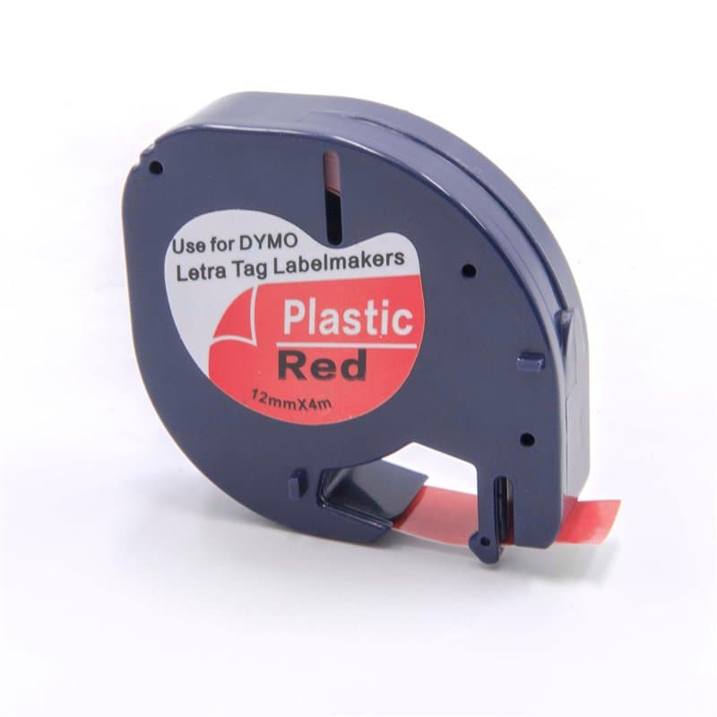 vhbw Ruban remplacement pour Dymo S0721630, 91203 pour imprimante d'étiquettes 4m x 12mm Noir sur Rouge