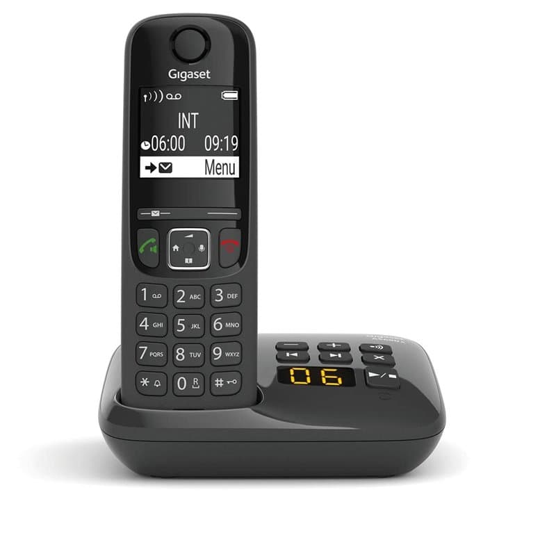 GIGAset AS690A - noir - téléphone résidentiel sans fil avec répondeur - Français