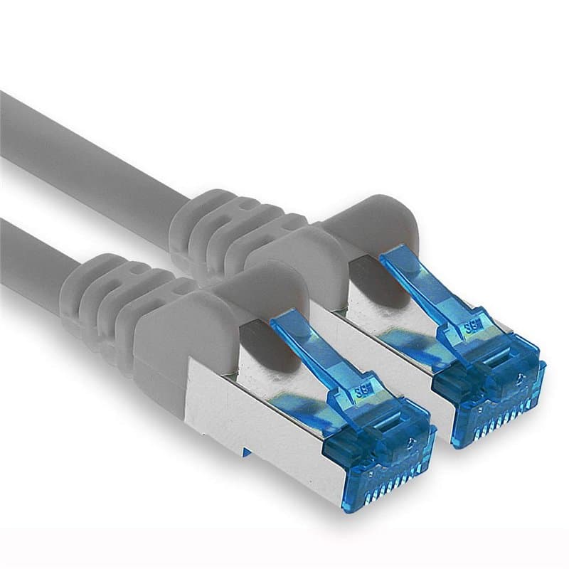 1aTTack.de Câble réseau Ethernet Gigabit LAN CAT.6a 3 m, câble patch RJ45 10 Gb/s SFTP PIMF gris - 1 pièce