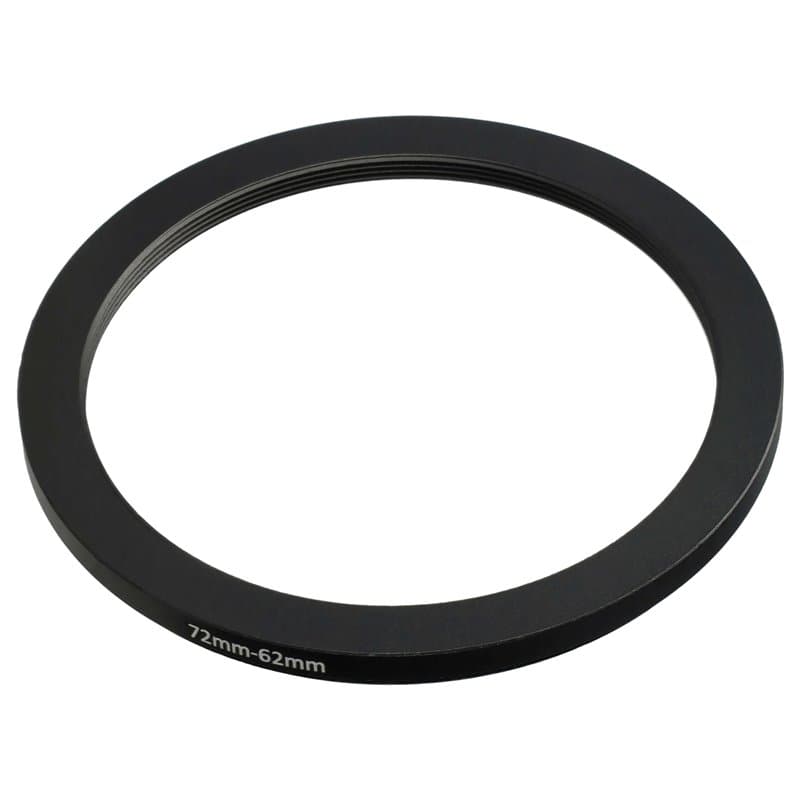vhbw Bague d'adaptation de Filtre Step-Down de 72 mm vers 62 mm pour Objectif d'appareil Photo - Réducteur, métal, Noir