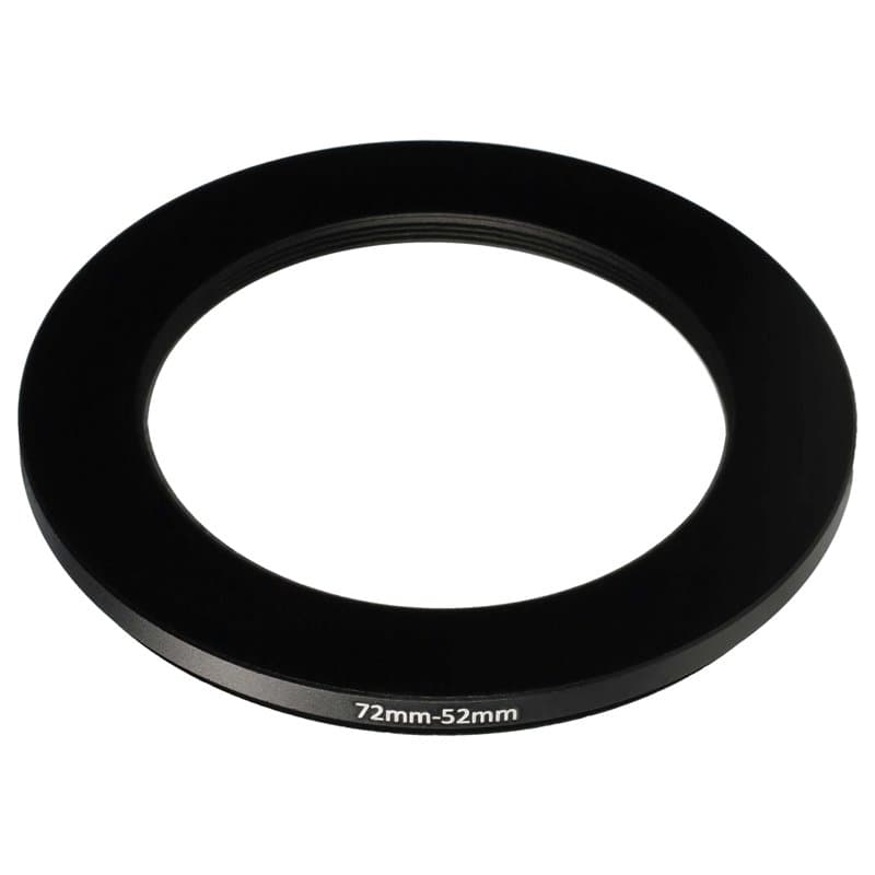 vhbw Bague d'adaptation de Filtre Step-Down de 72 mm vers 52 mm pour Objectif d'appareil Photo - Réducteur, métal, Noir