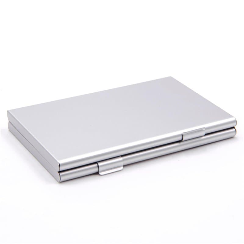 vhbw Étui, malette pour 16x Cartes Micro-SD/Transflash, 2X Cartes SD, SDHC, SDXC - argenté