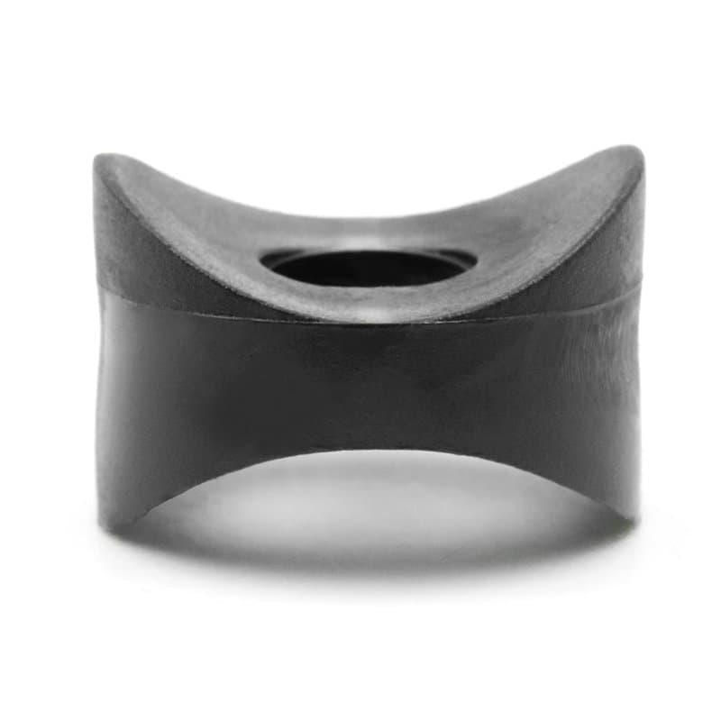 Design61 Lot de 10 entretoises de selle double face L 5 mm x Ø 8,2/25 mm M8 ronds, polyéthylène haute densité Noir