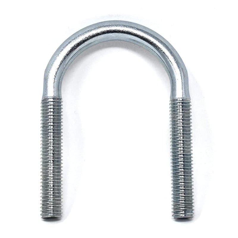 Design61 Lot de 4 vis à étrier DIN 3570 - En acier rond - M10 - Diamètre : 25,0-26,9 mm - Étrier fileté galvanisé - Boulons en U