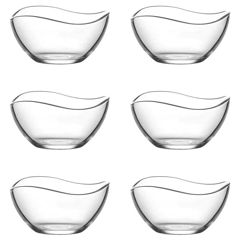 technic24 LAV Vira Lot de 6 coupes en verre avec cuillère à épices 310 ml