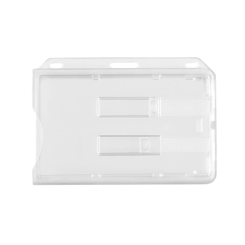 WEBBOMB® Lot de 2 cartes d'identité en plastique rigide transparent pour cartes de crédit, cartes bancaires, peut être utilisé h